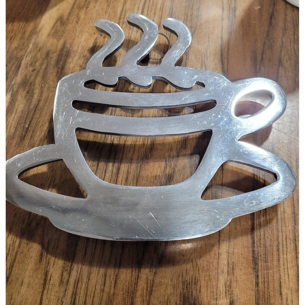 Vtg. Copco Aluminum Trivet Tea Cup Tabletop Hot Plate Silver 7